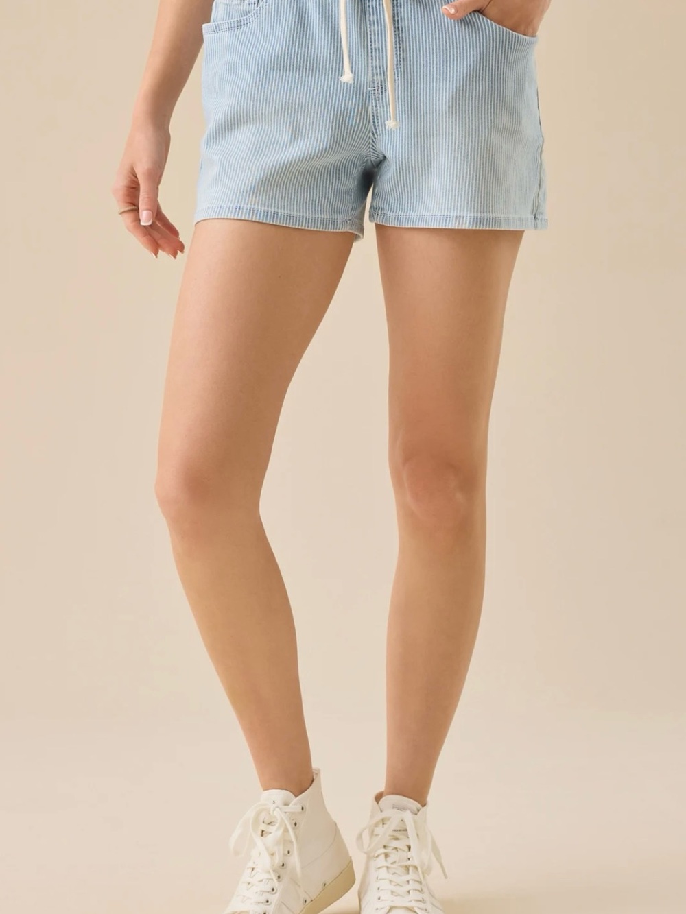 Altar'd State Josie Striped Drawstring Shorts